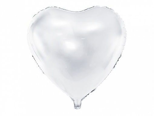 Picture of FOIL BALLOON HEART WHITE 18 INCH